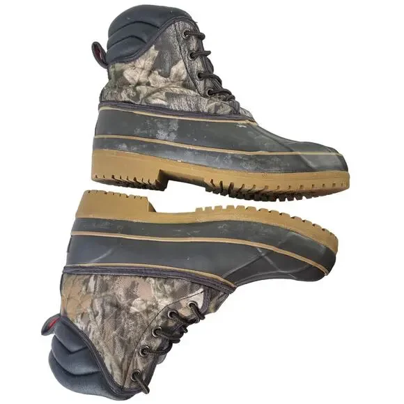 Crater Ridge Mens Size 7 Whitetail Camo Duck Boots Waterproof Steel Shank Size 7 - Picture 12 of 13